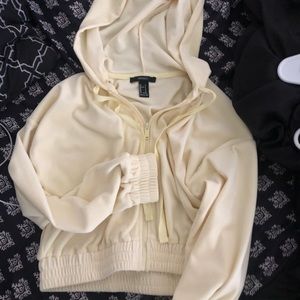 bright yellow pastel cropped zip up